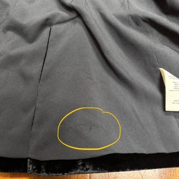 L'AGENCE Womens Black Velvet Blazer Size 4 Silk Blend Going Out Holiday *altered - Picture 15 of 16